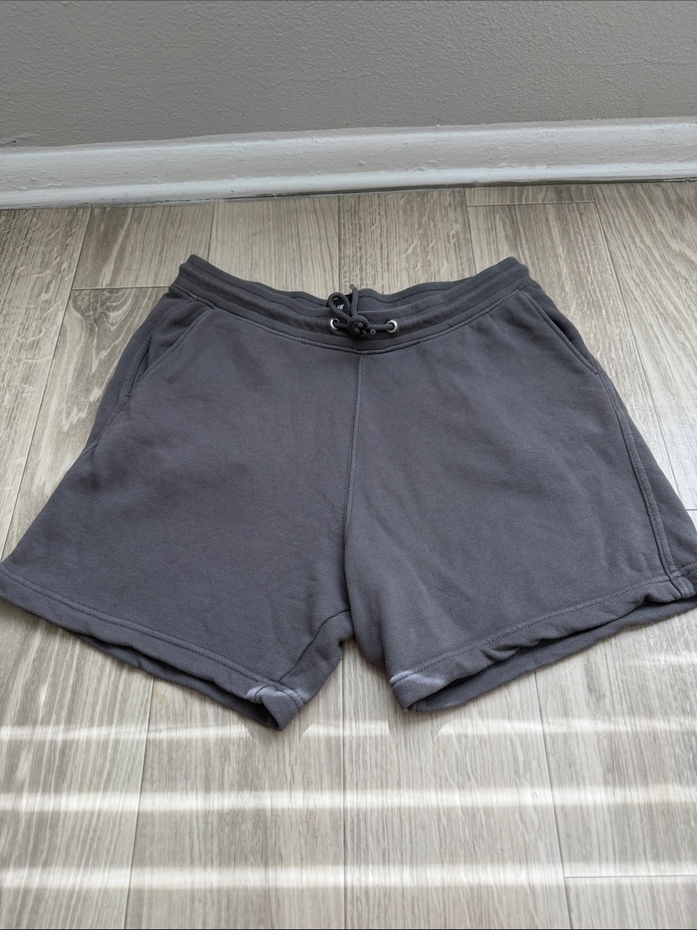 Charcoal Gray Drawstring Lounge Shorts